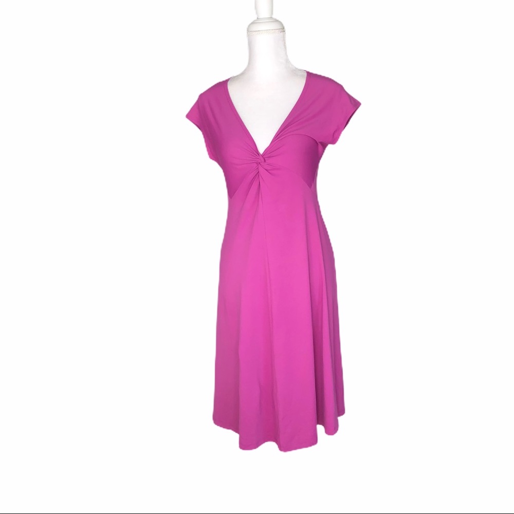 Patagonia v-neck knot Seabrook Bandha purple dress